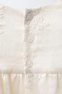 EMBROIDERED FLORAL ROMPER