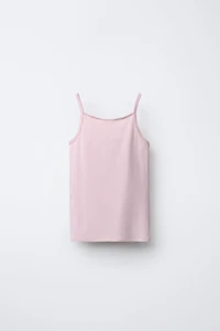 AGES 6-14/ TWO-PACK OF TANK TOPS WITH FLOWER DETAIL