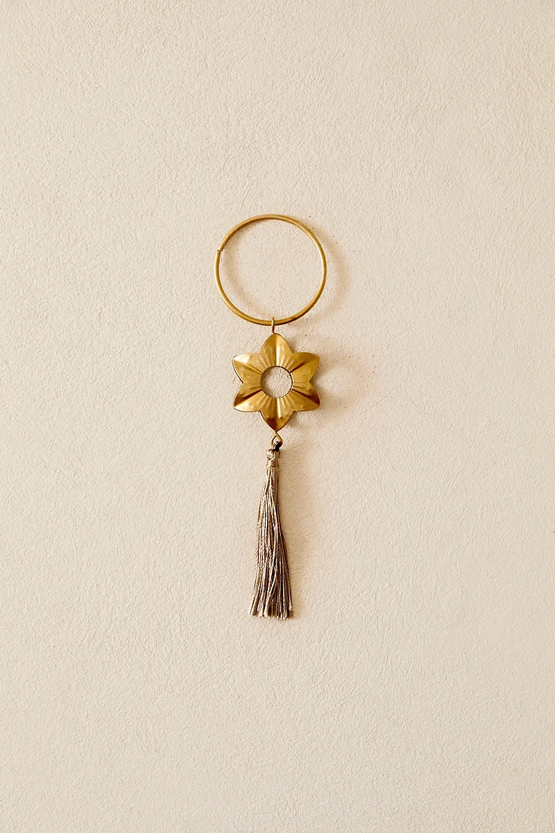 LOT DE 2 RONDS DE SERVIETTES MÉTAL POMPON NOËL