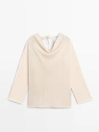 Pull en maille à liens au dos 100 % coton