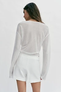 JUPE-PANTALON ASYMÉTRIQUE À DÉCOR