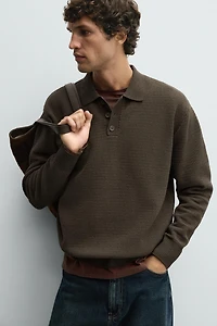 CHENILLE KNIT POLO SHIRT