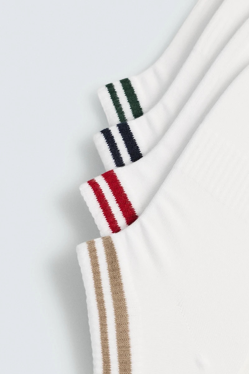 4-PACK OF STRIPED SHORT SOCKS