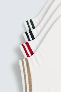 4-PACK OF STRIPED SHORT SOCKS