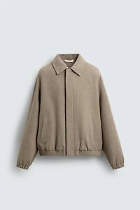 REGULAR FIT TEXTURED JACKET