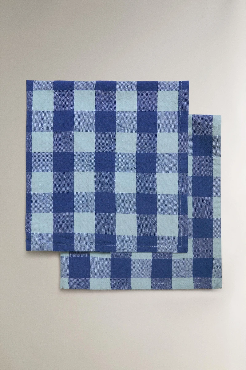 CHECKERED NAPKINS (PACK OF 2)