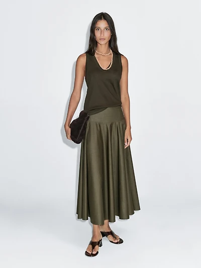 100% cotton strappy V-neck T-shirt