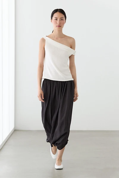 Ribbed knit bandeau top