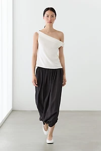 Ribbed knit bandeau top