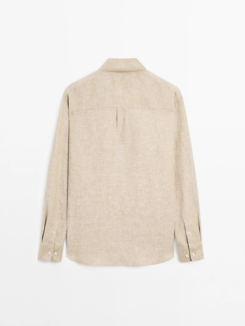100% linen regular fit shirt