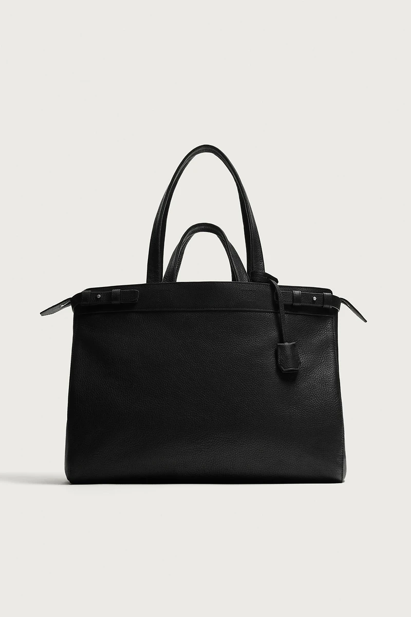 LEATHER SHOPPER BAG