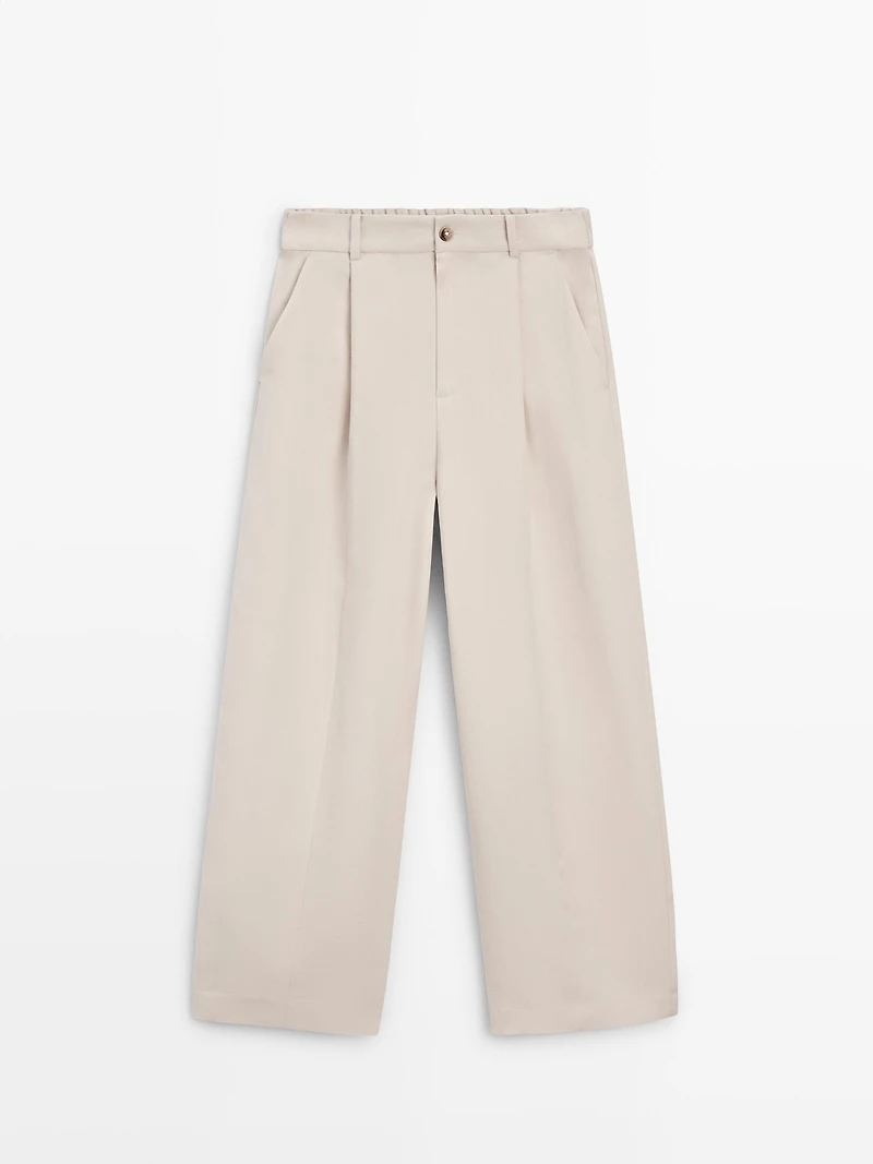 Pantalon fluide à taille élastique
