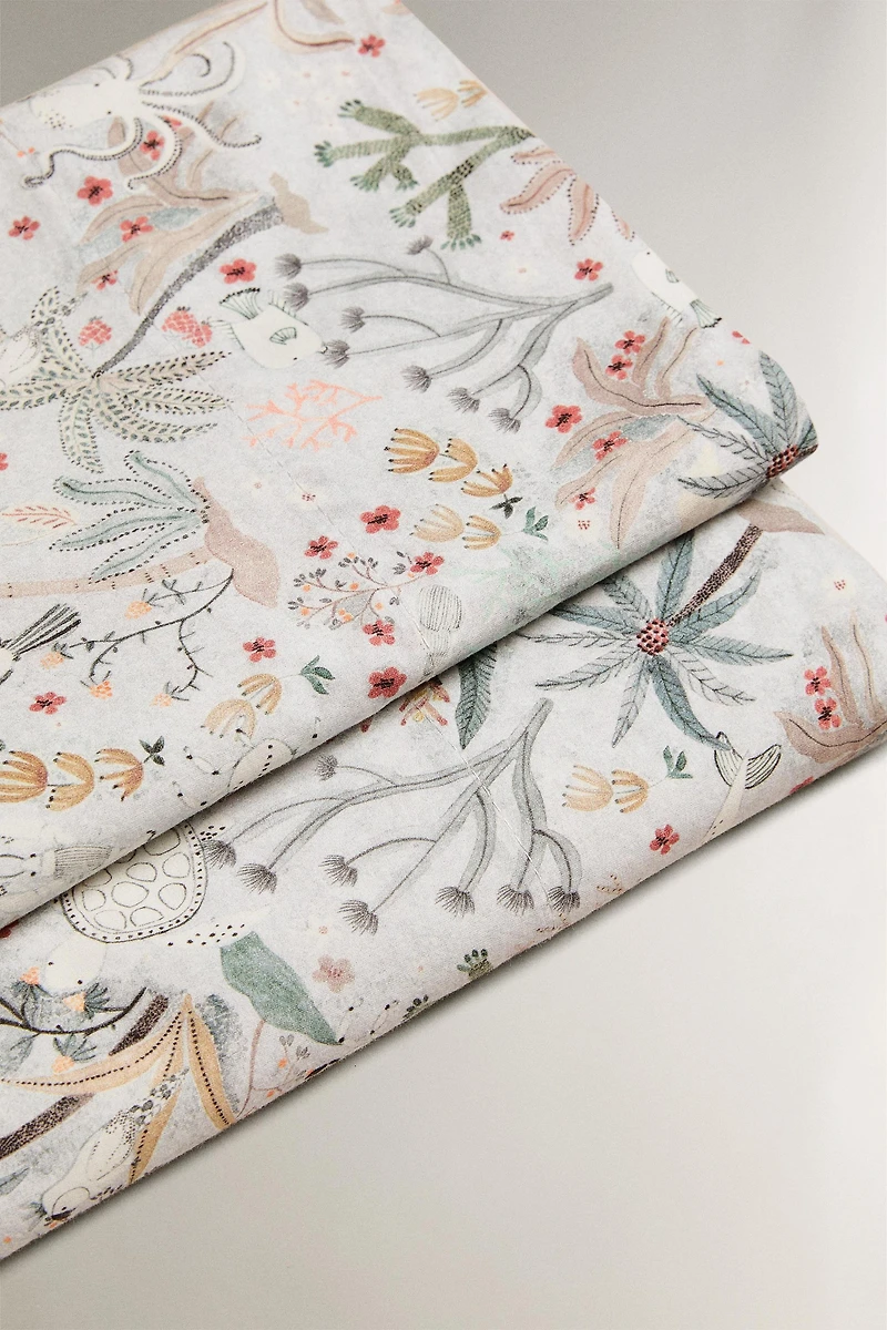 CHILDREN’S SEA PRINT FLAT SHEET