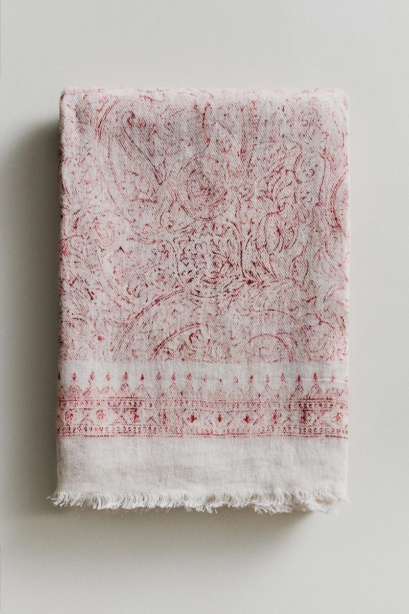 PAISLEY LINEN BLANKET