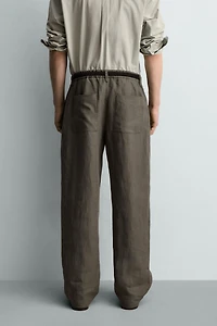 PANTALON STRAIGHT FIT 100% LIN