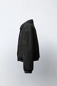 EMBROIDERED FLOWER BOMBER JACKET