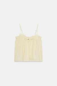 WASHED TIE-STRAP TOP