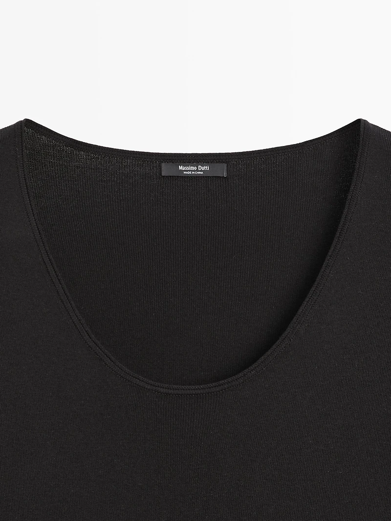 Midi dress with sleeve detail