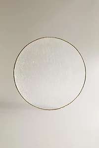 RAISED GLASS CHARGER WITH GOLD RIM