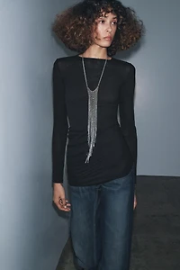 T-SHIRT DRAPÉ LATÉRAL