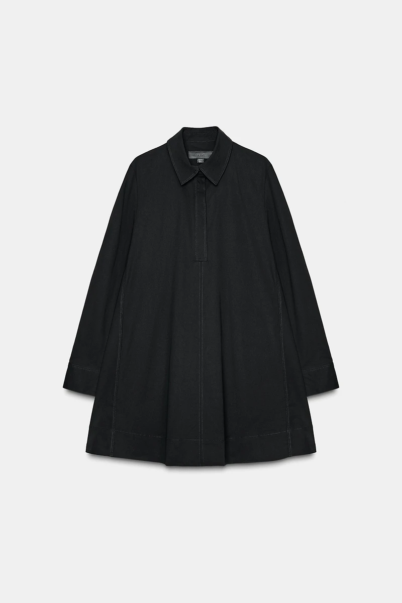 POPLIN SHIRT DRESS ZW COLLECTION