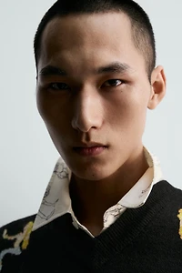 GILET EN MAILLE LES SIRÈNES PETER PAN HARRY LAMBERT FOR ZARA X DISNEY