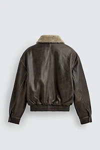 LIMITED EDITION MATCHING COLLAR LEATHER JACKET