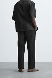 TEXTURED RELAXED FIT PANTS