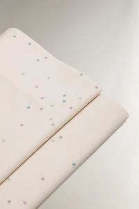 KIDS' COTTON STAR FLAT SHEET
