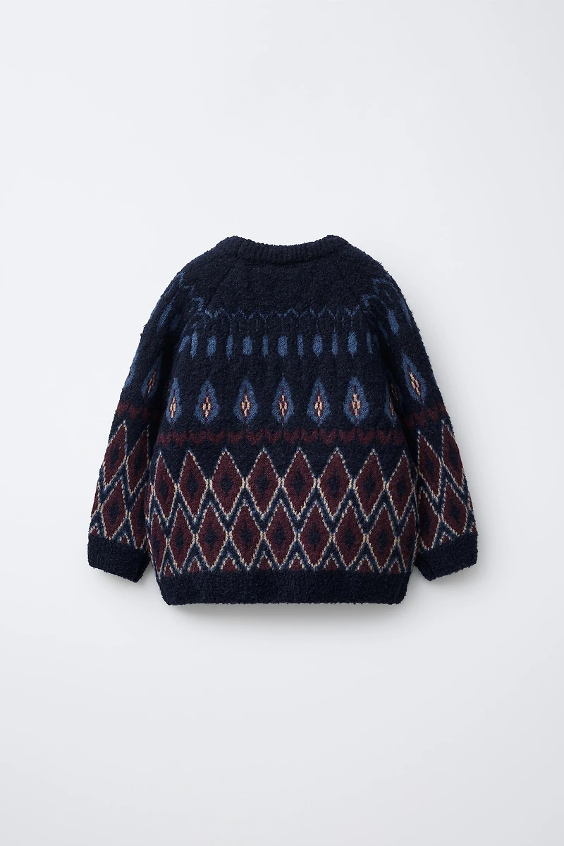 JACQUARD KNIT SWEATER