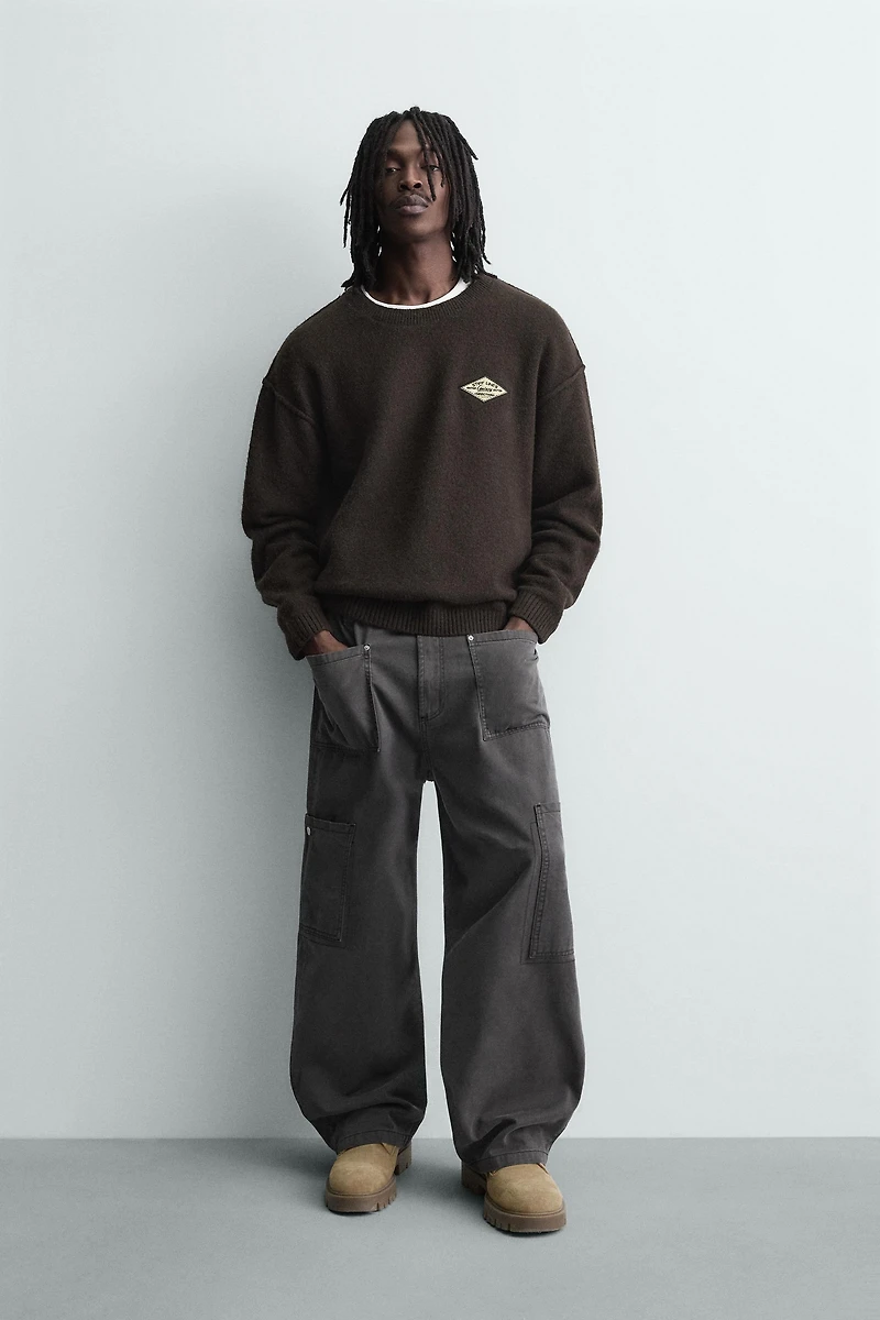 JACQUARD TEXT JUMPER