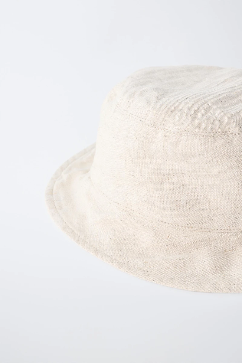 100% LINEN BUCKET HAT