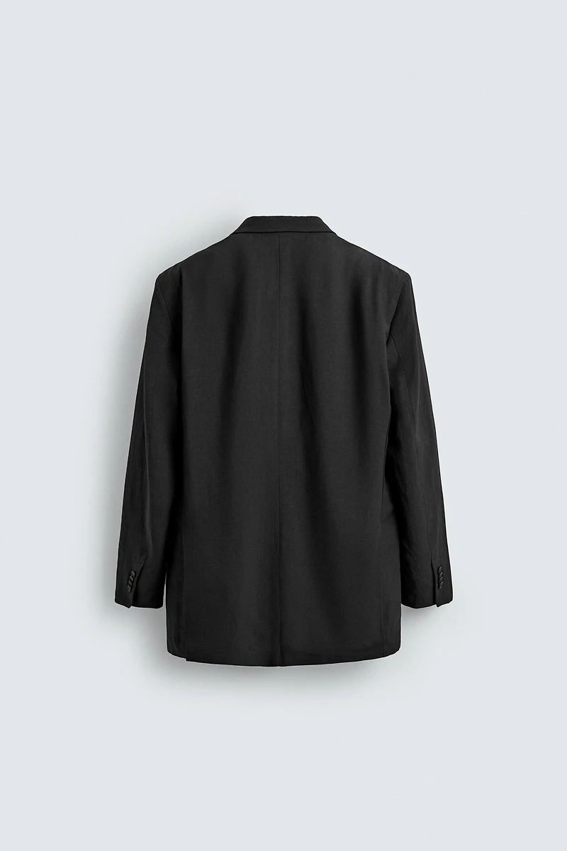 RELAXED FIT VISCOSE - LINEN SUIT JACKET