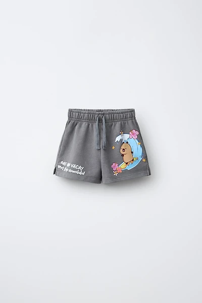WASHED EFFECT CAPIBARA CAPYFUN © SHORTS