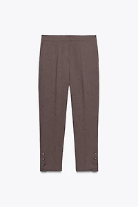 PANTS WITH BUTTONED HEM