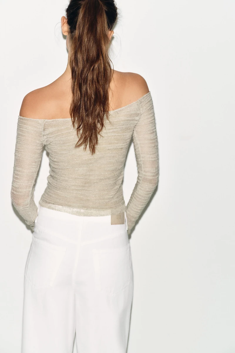 TOP EN MAILLE OFF SHOULDER