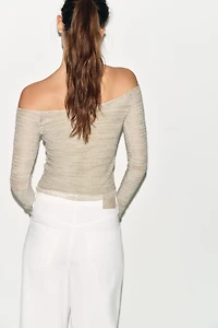 TOP EN MAILLE OFF SHOULDER