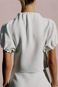 RUCHED KNIT TOP