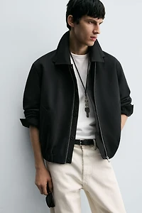 TEXTURED TWILL JACKET