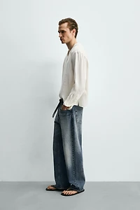 FLOWY V-NECK SHIRT