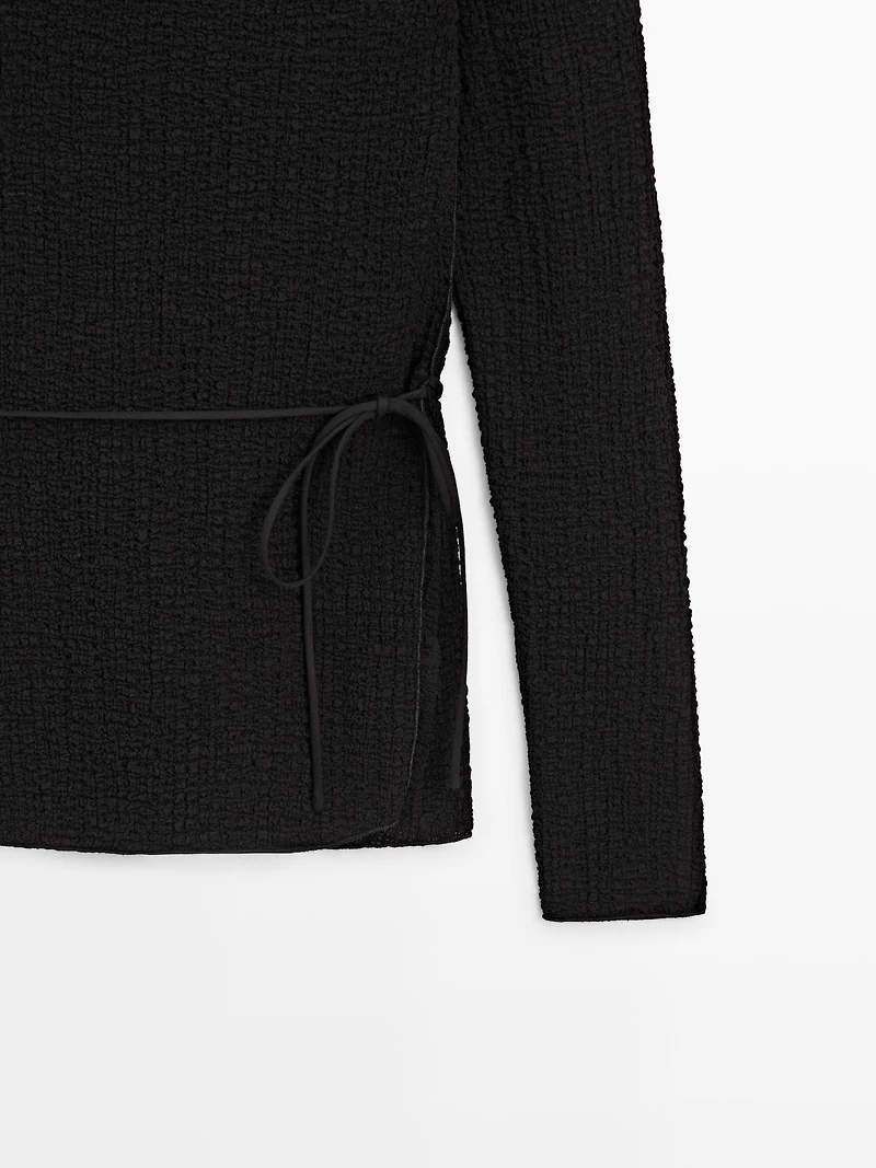 T-shirt with tie detail