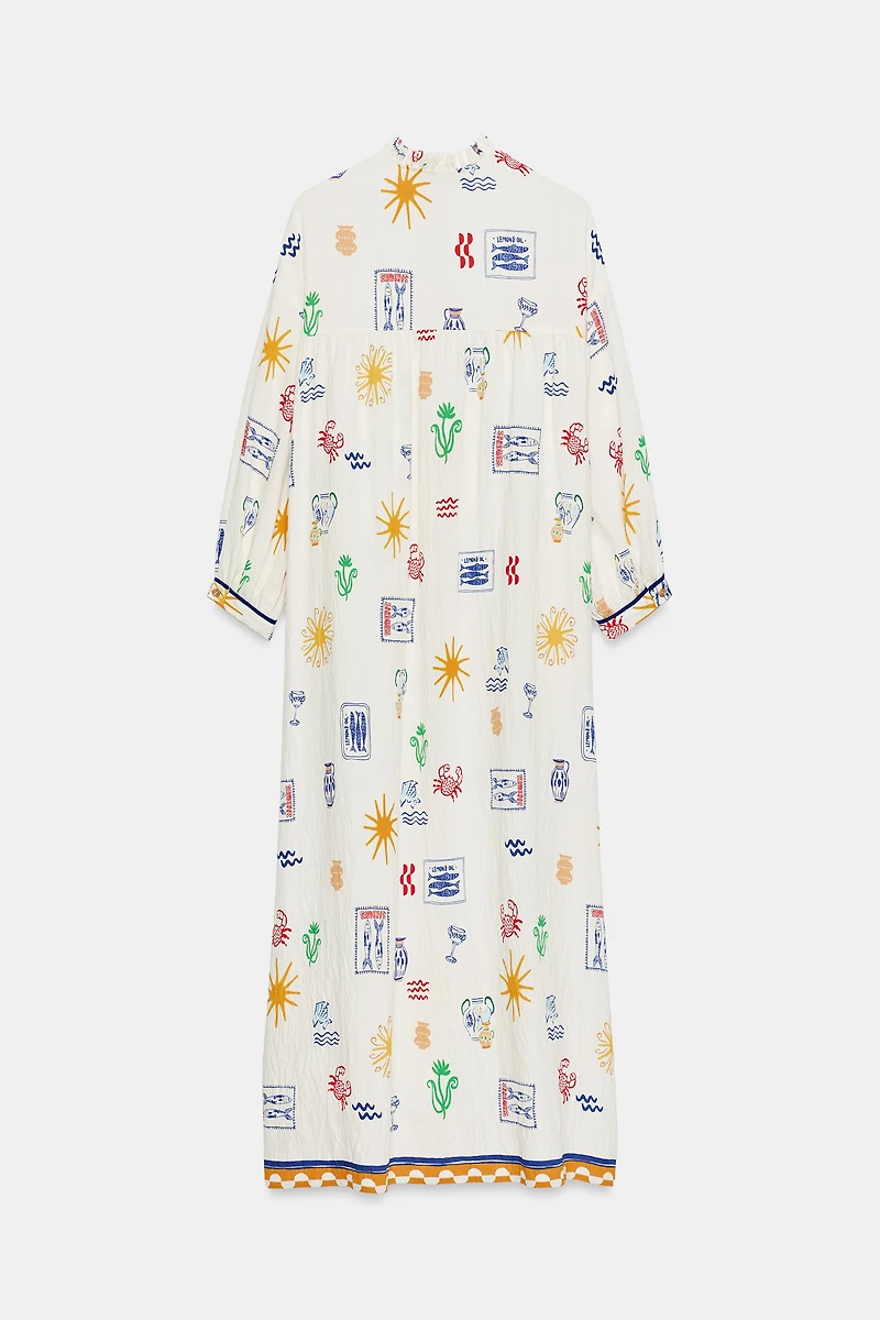 LONG PRINTED DRESS