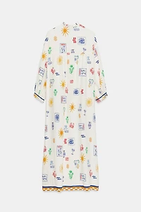 LONG PRINTED DRESS