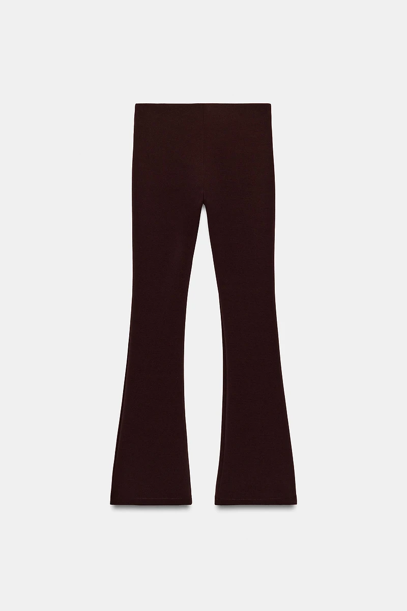STUDDED STRETCH FLARE PANTS