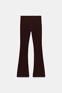 STUDDED STRETCH FLARE PANTS