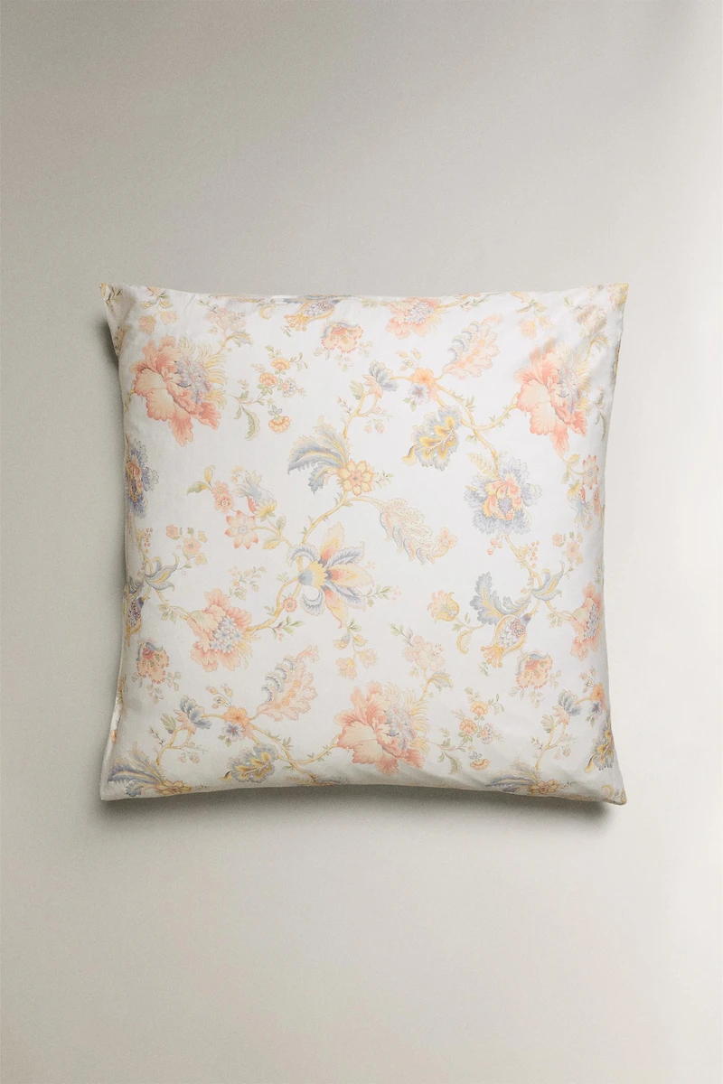 FLORAL PRINT SATEEN PILLOWCASE