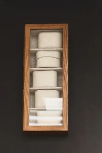 WOODEN JEWELRY AND WATCH BOX