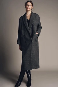 100% WOOL PLAID COAT ZW COLLECTION LIMITED EDITION