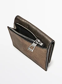 Portefeuille en cuir nappa