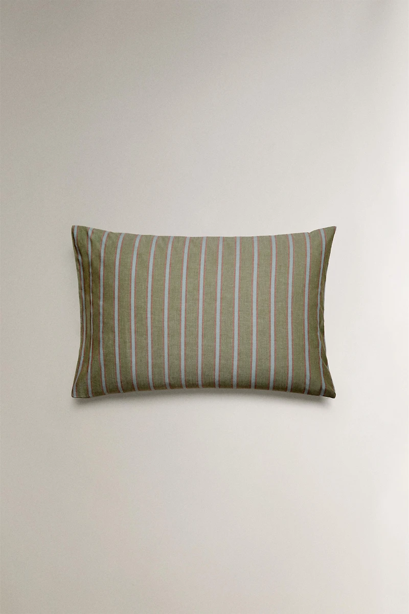 STRIPED COTTON PILLOWCASE